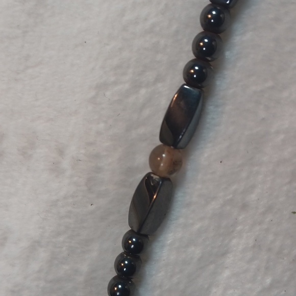 Hand Made Health Inpired  Magnetic  Natural Beaded Necklace Magnetic Ends - Picture 6 of 7